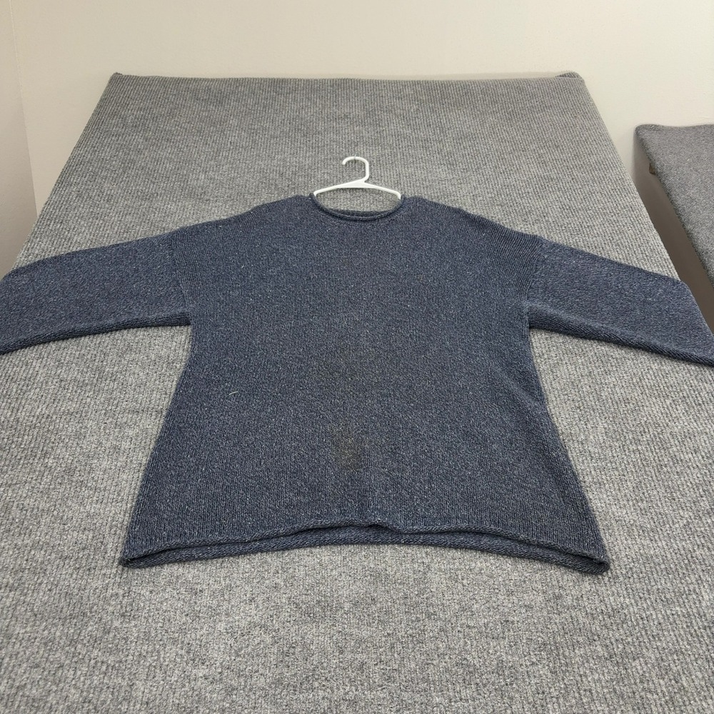 Vintage Peconic Bay Traders Sweater Mens M Blue Cotton Blend Knit Crewneck Retro